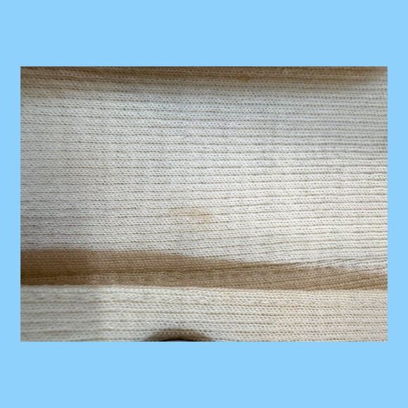 Vintage Le Roy Men Cardigan Sweater Button-Up Knit White Wool Grandpa Core SEE - Picture 4 of 6